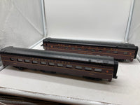 MTH Premier 20-6657 Pennsylvania Railroad PRR 2-Car 70' ABS Slpr/Diner Passenger Set Smooth PRR Slpr. 8303 Conemaugh Rapids Diner 4520 O SCALE Used Excellent