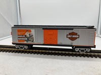 MTH Railking 30-74245 Harley-Davidson RailKing Box Car O SCALE Used Excellent Damaged Box