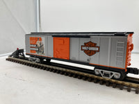 MTH Railking 30-74245 Harley-Davidson RailKing Box Car O SCALE Used Excellent Damaged Box