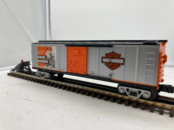 MTH Railking 30-74245 Harley-Davidson RailKing Box Car O SCALE Used Excellent Damaged Box