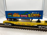 MTH Railking 30-7675 I Love Toy Trains Flat Car w/Trailer - TM Books & Video . O SCALE Used Excellent