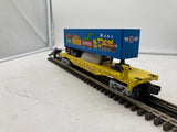 MTH Railking 30-7675 I Love Toy Trains Flat Car w/Trailer - TM Books & Video . O SCALE Used Excellent