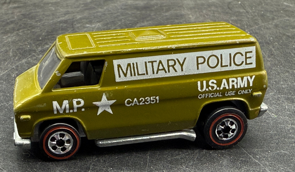 Hot Wheels 1974 Redline Military Police U.S. Army Van CA2351 1:64 Scale Excellent