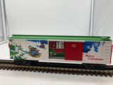 MTH Railking 30-79261 Christmas RailKing Operating Box Car w/Signal Man O SCALE Like New