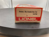 Lionel 6-9739 Denver, Rio Grande box car O SCALE Like New