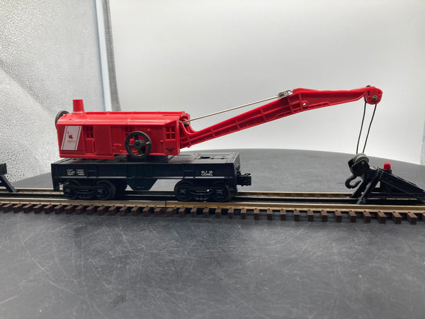Lionel 6-16717 Jersey Central Four Wheel Crane Car O SCALE Like New