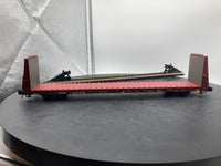 Atlas 2001701-4 BNSF 62' Bulkhead Flat Car Trainman O Scale Like New Damaged Box