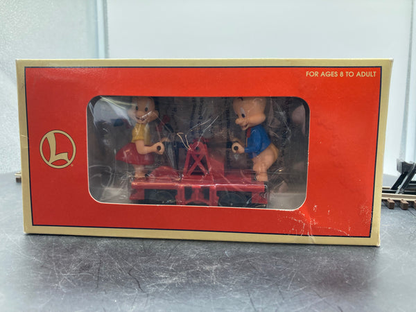 Lionel 6-18434 Porky & Petunia Operating Handcar O SCALE NEW