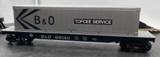 K-Line k-69010 B&O Classic flatcar with container O SCALE Like New