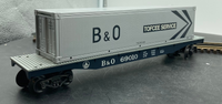 K-Line k-69010 B&O Classic flatcar with container O SCALE Like New