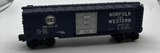 O Lionel 6-9215 Norfolk and Western N&W box car made in USA low shipping O SCALE Like New Damaged Box