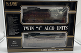 K-Line K2180-9611 PRR POWERED TWIN "A" ALCOS O SCALE NEW
