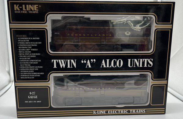 K-Line K2180-9611 PRR POWERED TWIN "A" ALCOS O SCALE NEW
