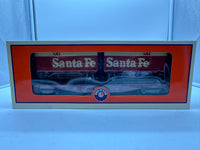 Lionel trains Santa Fe 6-81660 flat car with 2 ATSF piggyback trailers #92570 box O SCALE Like New