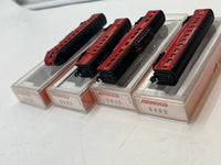 Arnold Set of 4 (5402, 5412, 5422, 5432) Southern Pacific SP Passenger Cars N SCALE Used Excellent