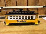 MTH Railking 30-2581 NFL - Pittsburgh Steelers Bump-n-Go Trolley O SCALE NEW