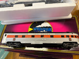 MTH Premier 20-5666A New Haven 2 car 70’ Streamlined passenger Baggage/observation O SCALE Used Excellent