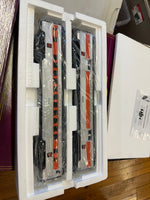 MTH Premier 20-69299 New Haven O Scale Premier 2-Car 70' Streamlined Baggage/Coach Passenger Set in Ribbed Sided. NEW