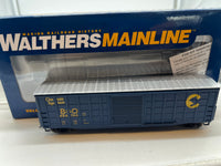 Walthers 910-2320 BALTIMORE & OHIO 50' Waffle-Side Boxcar Mainline blue, yellow #484766 HO Scale Used Excellent