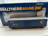 Walthers 910-2320 BALTIMORE & OHIO 50' Waffle-Side Boxcar Mainline blue, yellow #484766 HO Scale Used Excellent
