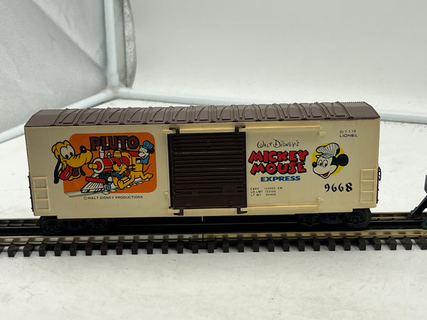 Lionel #6-9668 Disney Pluto hi-cube boxcar O SCALE Used as is