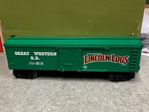 Lionel 6-26192 Great Western RR Lincoln Logs Boxcar NO BOX