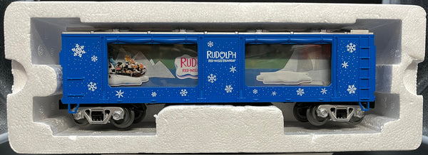 MTH 30-79183 Rudolph The Red Nose Reindeer Revolving Action Car O-Scale USED