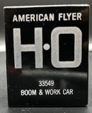 33549 American Flyer Boom & Work Car Ho Scale MofW #651- Displayed - USED