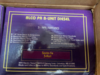 MTH Premier Alco PA ABA Diesel Set Santa Fe 3 Rail w/Proto-Sound