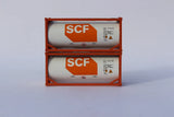 JTC 205225 SCF 20' Standard Tank Container ( Full length 3/4 around walkway) N SCALE NEW
