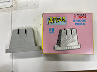 Vintage Atlas #81 3 Inch Bridge Piers set of 4 HO SCALE