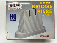 Modern box Atlas #81 3 Inch Bridge Piers set of 4 HO SCALE