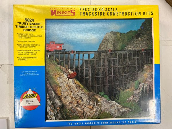 HO model Miniatures Minikits 5824 Ruby Basin Timber trestle bridge kit HO SCALE