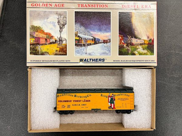 Walthers Discoverail 92 NMRA Convention Gambrinus Beer Car 40' Wood Side Reefer GBCX #1907