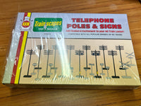 AHM 15901 Trainscapes Telephone Poles and Signs Sealed  HO SCALE