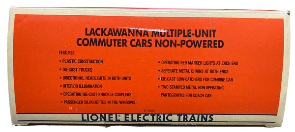 Lionel 6-18304 & 6-18305 Lackawanna Commuter Cars 4 Piece Set