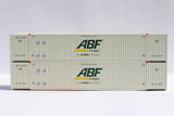 JTC 537028 ABF FREIGHT 53' HIGH CUBE 8-55-8, Set #1, corrugated containers.  (2) N SCALE NEW