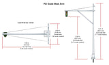 Woodland Scenics WDS5653 Mast Arm Traffic Lights - HO Scale