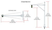 Woodland Scenics WDS5666 Mast Arm Traffic Lights O Scale