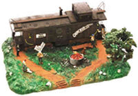 K-Line k-42401 NYC Caboose Yard Office w/ Simulated Fire, Smoking Caboose Office O SCALE NEW