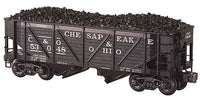 K-Line K6255-1251 C&O 2-Bay Outside Braced Hopper W/Real Coal Load O SCALE Like New