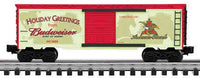 K-Line k641-5602 Budweiser Christmas 2001 Boxcar Beer Car  O SCALE NEW