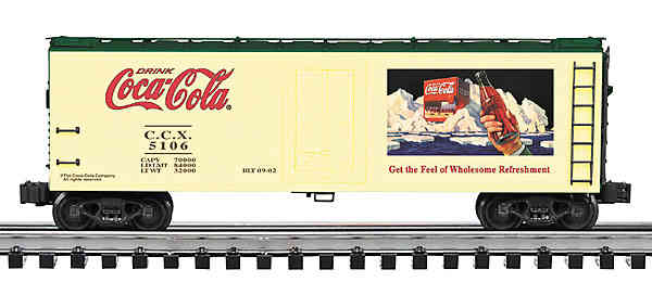 K-Line K762-5106 Coca Cola Wood-Sided Reefer Car O-Scale