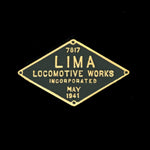 SUNDANCE PINS LLSM Lima Locomotive Works Builder's Plate Pin Limited