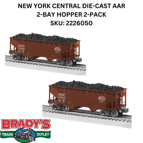 Lionel 2226050 New York Central NYC Die-Cast 2-Bay Hopper 2- Pack  Limited