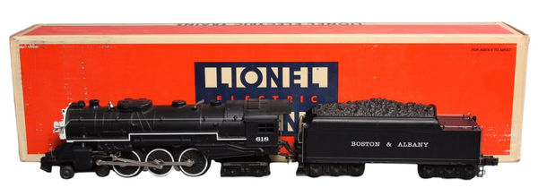 Lionel O scale Boston and Albany 4-6-4 Hudson steam engine and tender 6-18042 NEW