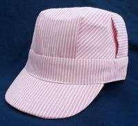 TRAIN ENGINEER HAT PINK STRIPE TODDLER NEW
