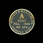 SUNDANCE PINS ROAA Norfolk & Western Roanoke Shop "A" Builder's Plate Pin Limited