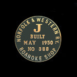 SUNDANCE PINS ROAJ Norfolk & Western Roanoke Shop "J" Builder's Plate Pin Limited