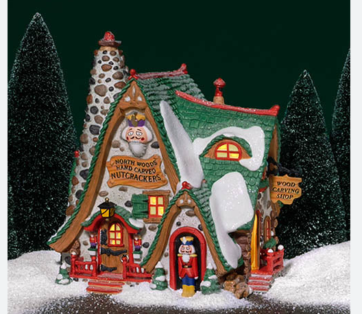 Department 56 56.56753 Hand Carved Nutcracker Factory - North Pole Series
